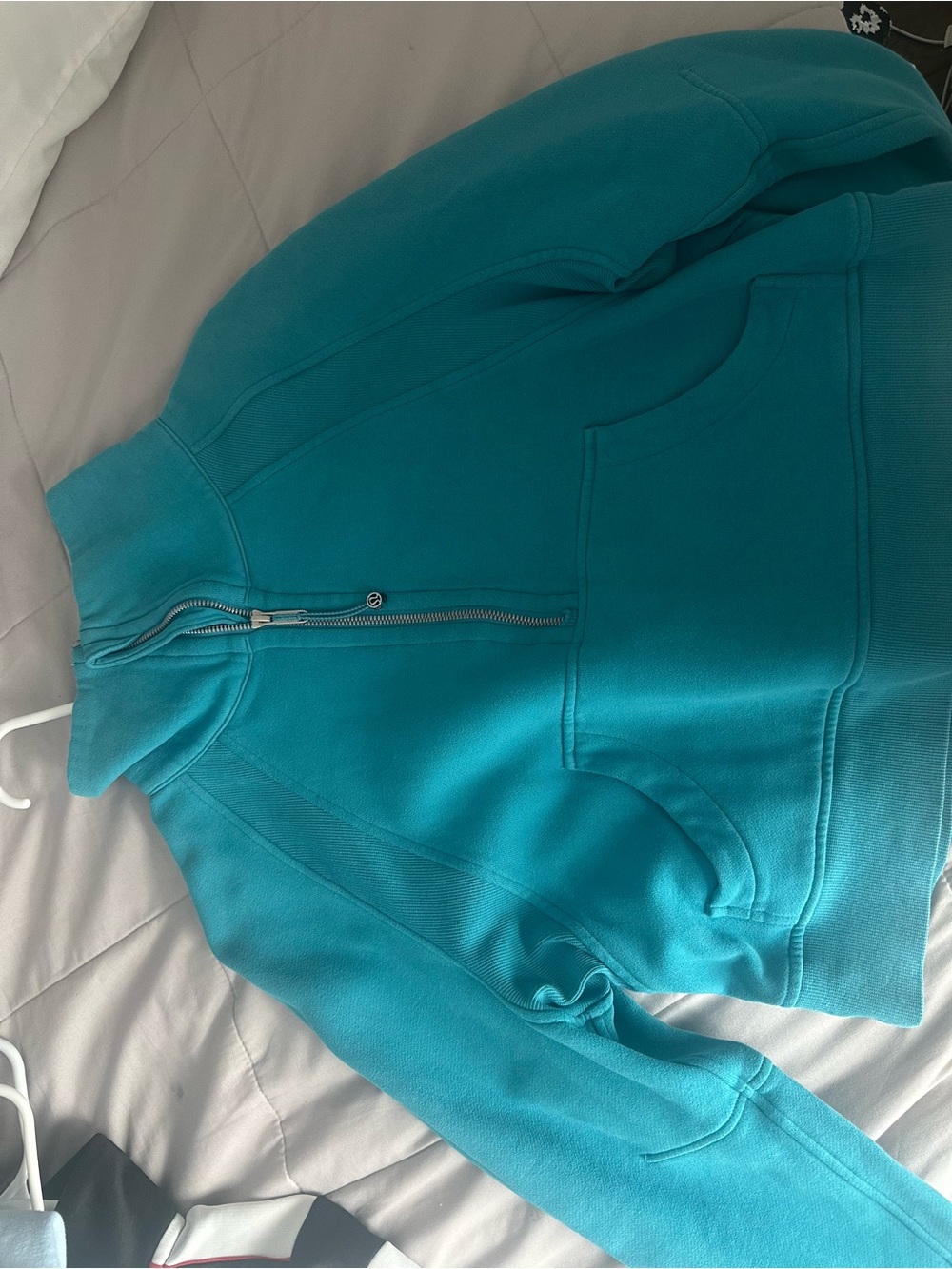 lululemon athletica teal half-zip pullover